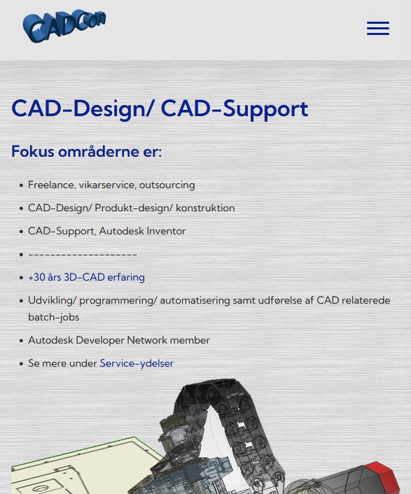 Preview of the CADCon.dk website