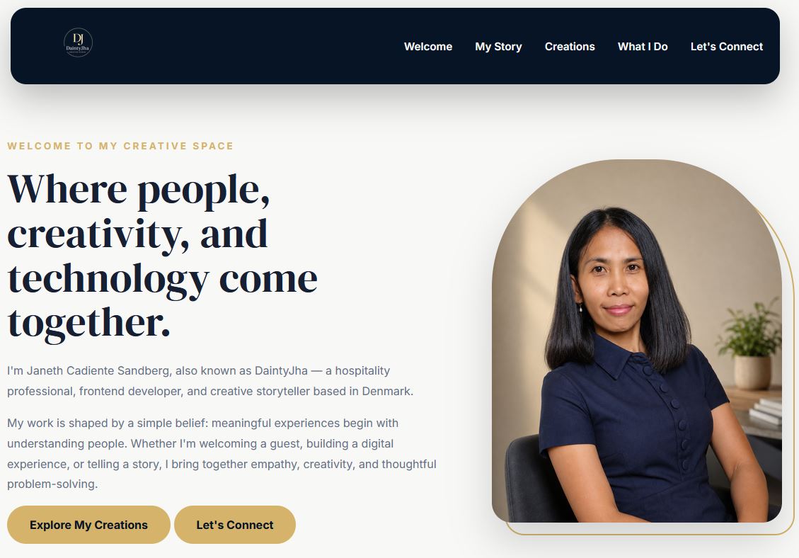 Preview of the Daintyjha portfolio website